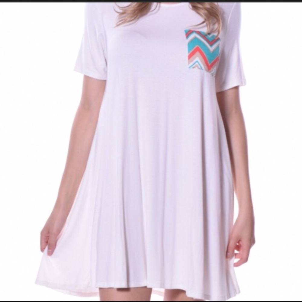 Chevron T-Shirt Dress